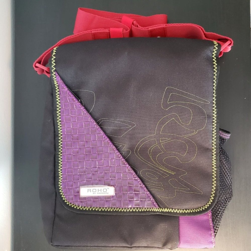 NEW Thermos ROHO Insulated Cooler Crossbody Bag - Retro Purple & Black